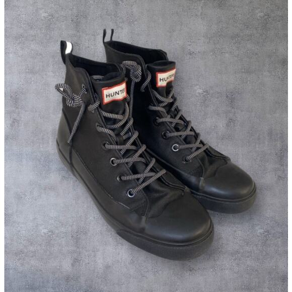 Hunter for Target Canvas Dipped Black Ankle Rain Boot Shoes Women’s 11 Men’s 9 - Picture 1 of 6